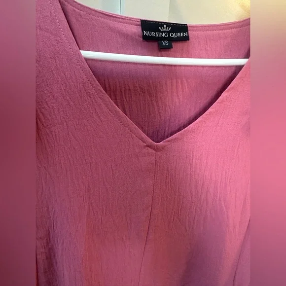 Nursing Queen Midi-Length Nursing Dress- Vintage Rose 2.0 - XS (2/4) Pink - Picture 5 of 9